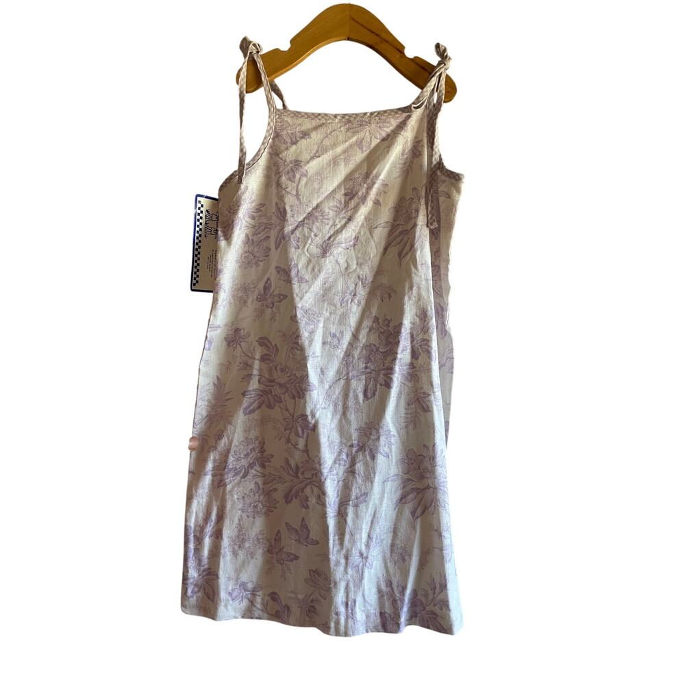 Rare KELLY’S KIDS Vintage Boutique Linen Handmade Toile Girls Sundress MEDIUM